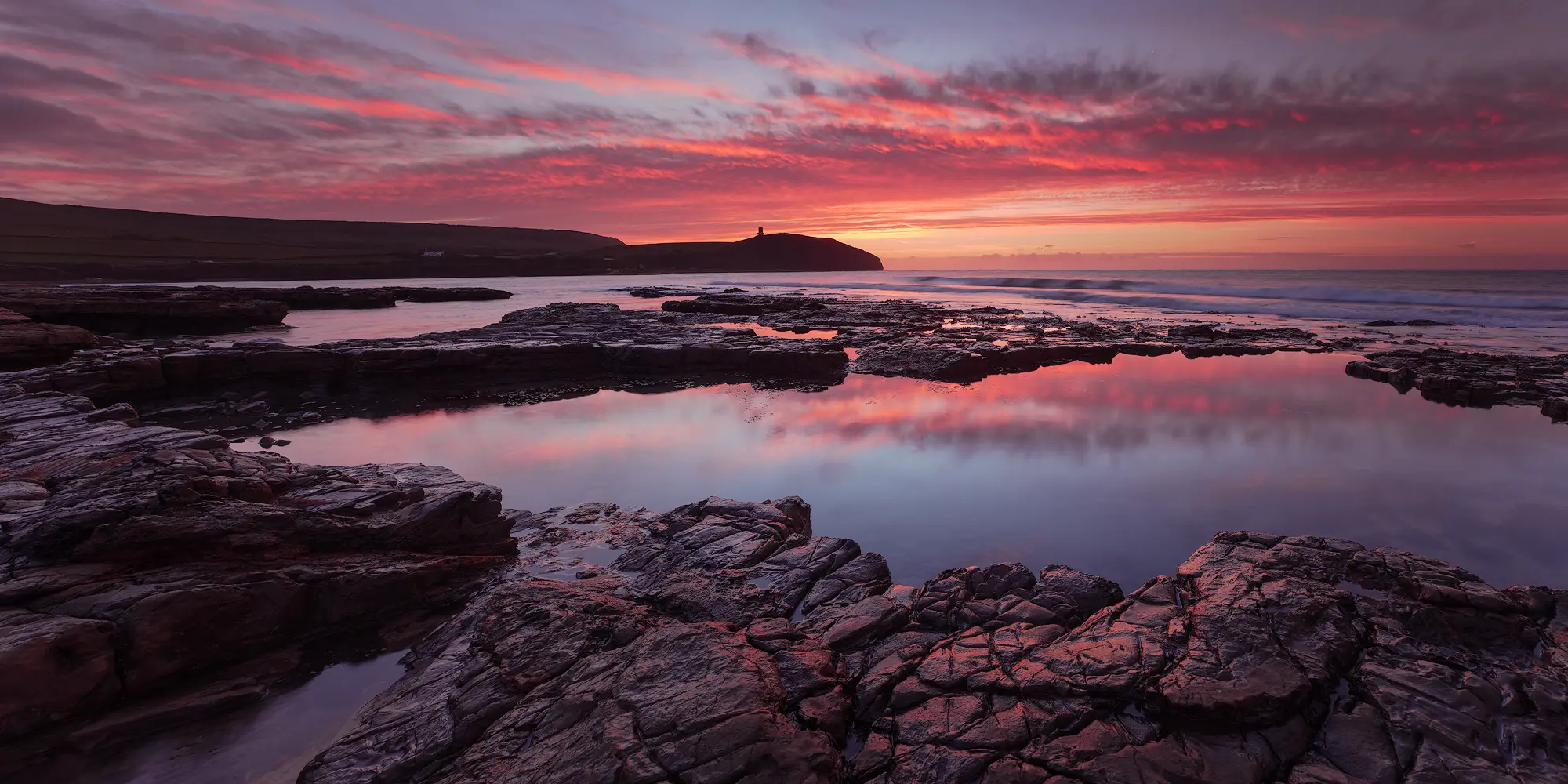 Panorama of Kimmeridge at a very low tide