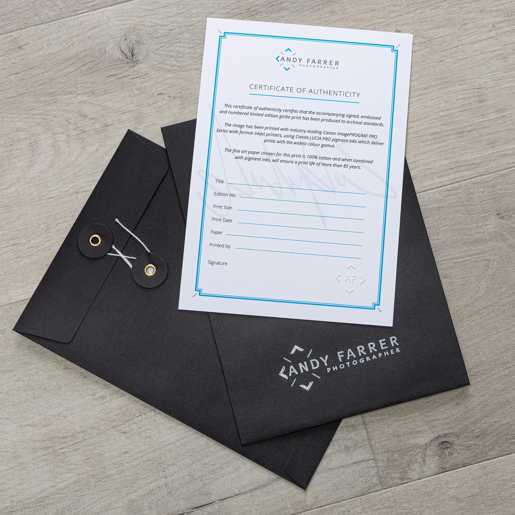 Certificate of Authenticity